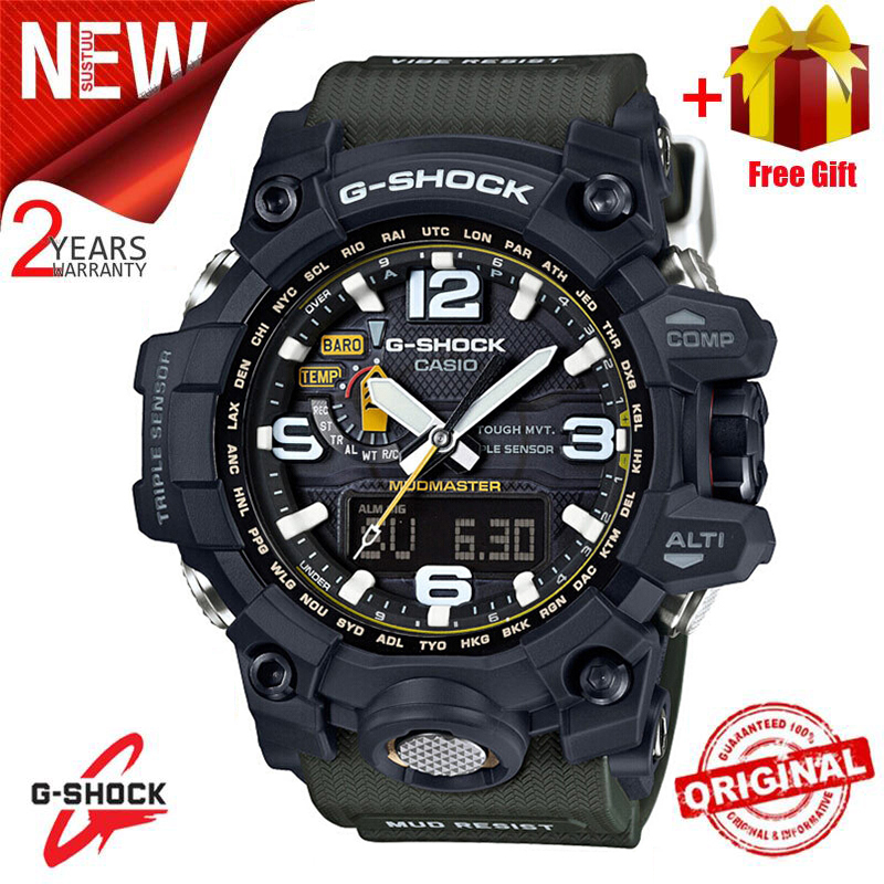 Đồng hồ nam g-shock mudmaster gwg-1000-1a3 hai màn hình hiển thị kỹ thuật số không thấm nước đồng hồ thế thao nam - bảo hành 2 năm - pin trọn đời