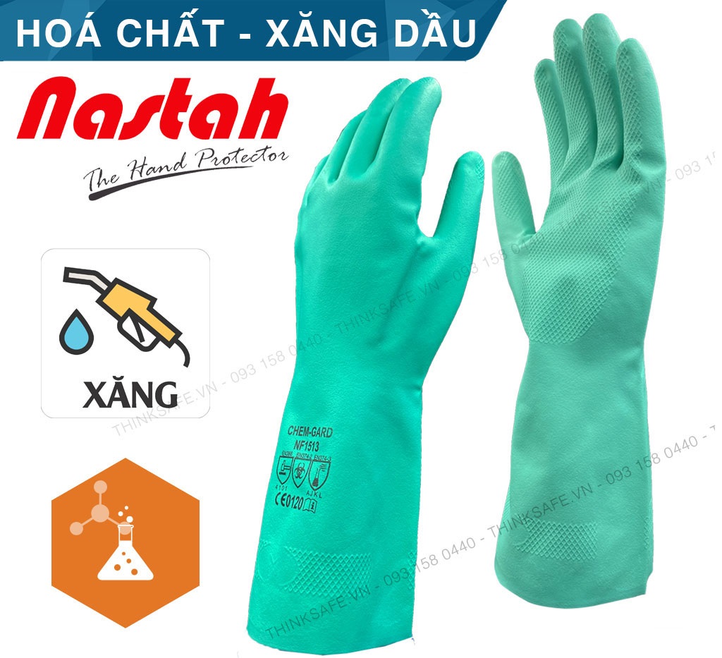 Thanh Hoá - Găng tay chịu dầu Malaysia Nastah NF1513 - Bao tay cao su chống hóa chất