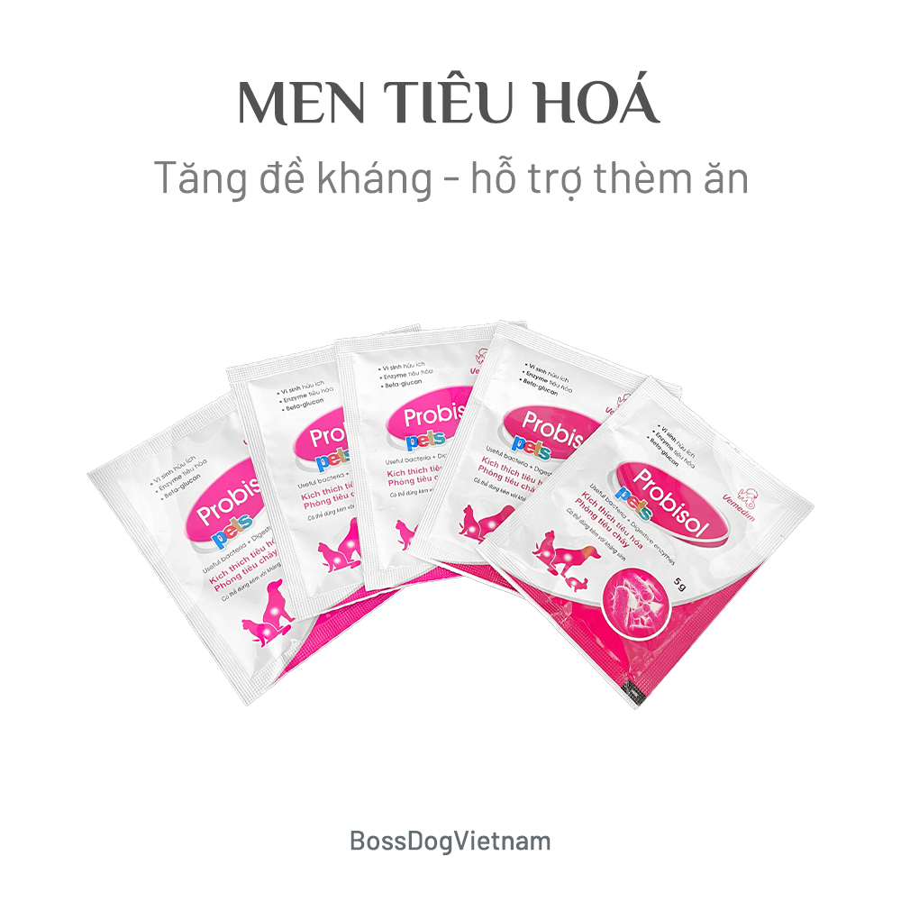 Probisol Pets hỗ trợ hệ tiêu hóa cho chó - Men vi sinh cho tất cả các dòng cún | BossDog