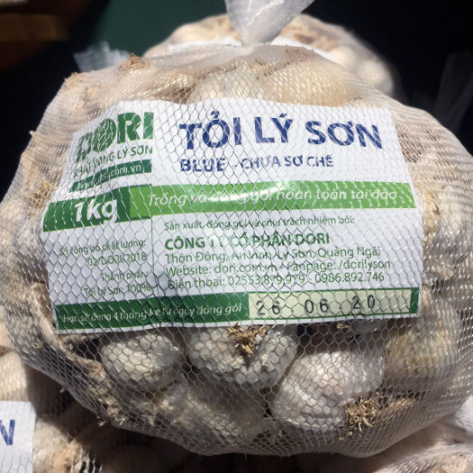 Tỏi Lý Sơn Dori - Blue - Tỏi thân dài - Túi 1kg