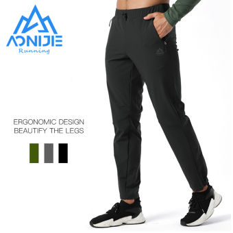 AONIJIE FM5145 Nam giới Thể thao ngoài trời Quần dài dày dặn Quần thể thao thắt lưng co giãn Thắt lưng Thắt lưng Mùa đông để chạy