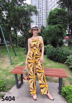 Sét bộ nữ 2 dây cổ yếm  quần dài hở lưng