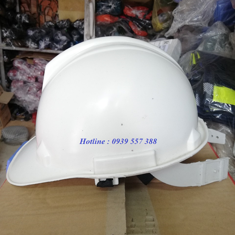Mũ , nón bảo hộ lao động công nhân giá rẻ , mũ công trình xây dựng , cầu đường , nhà máy màu trắng