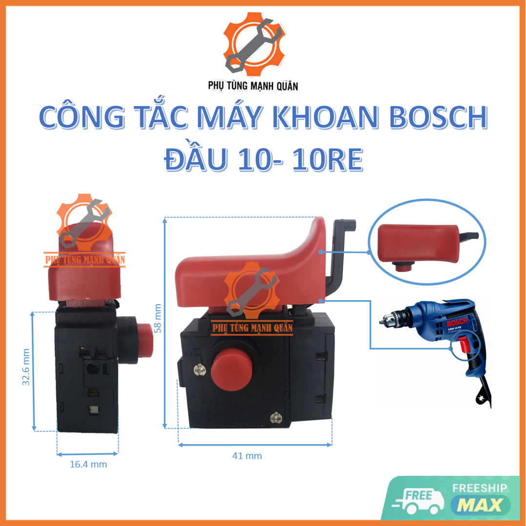 Công tắc máy khoan BOSCHH đầu 10mm 10RE