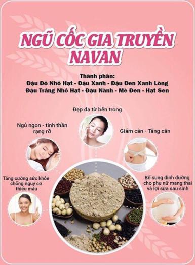 Bột ngũ cốc Navan nhiều loại hạt 800gr date luôn mới