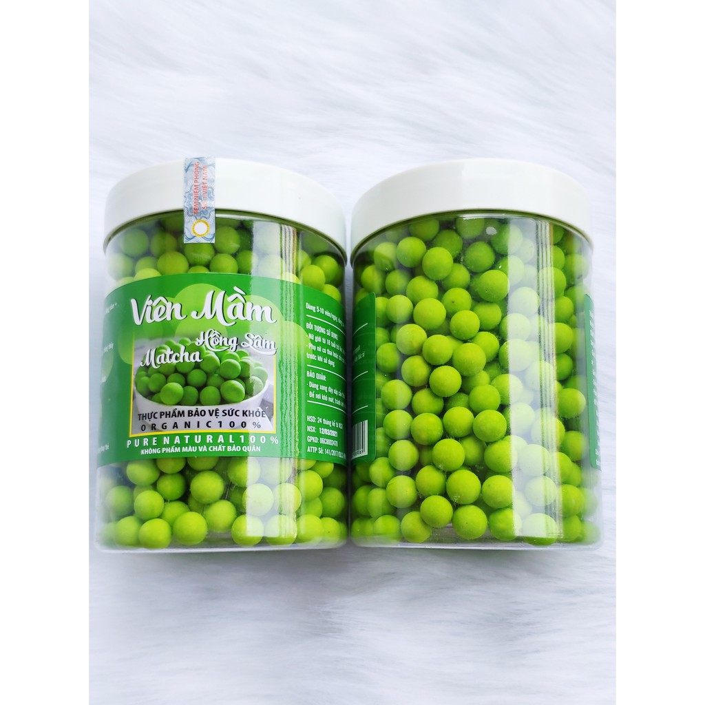 Viên mầm đậu nành, viên mầm hồng sâm matcha