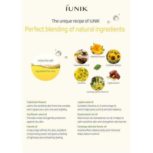 Dầu tẩy trang iUNIK Calendula Complete Cleansing Oil 200ml