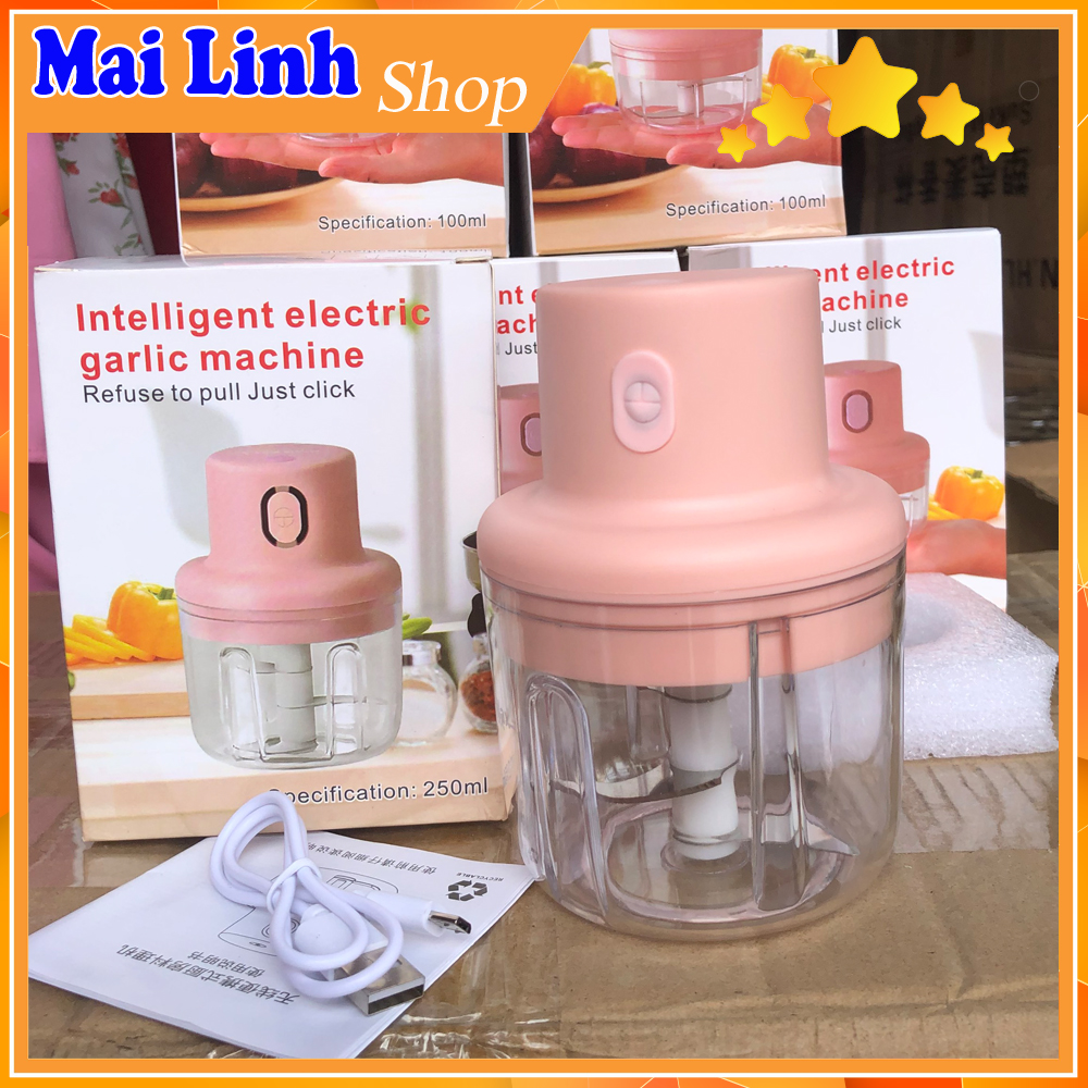 [HCM]Máy xay tỏi ớt loại tốt máy xay hạt khôxay sinh tố xay thịtrau củ quả các loại-Máy xay gia vị hành tỏi ớt minisay sinh tố bằng điện sạc pin bằng tay cầm taykhông dây máy xay đồ ăn dặm cho bé an toàn tiện lợi...