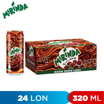 THÙNG 24 LON NƯỚC NGỌT HƯƠNG XÁ XỊ MIRINDA 320ML