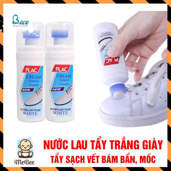 Chai xịt tẩy trắng giày dép túi xách plac, Chai tẩy trắng giày - lọ tẩy ố giày dép - nước tẩy trắng giày dép túi xách có đầu cọ chà sạch giày.