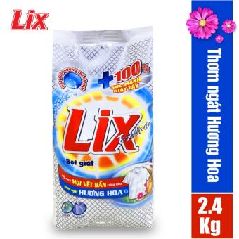 Bột giặt LIX Extra Hương Hoa 2.4KG EB024 - Tẩy Sạch Cực Mạnh Vết Bẩn