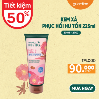 Kem Xả Phục Hồi Eco Garden Hoa Trà Và Dầu Argan 225ml