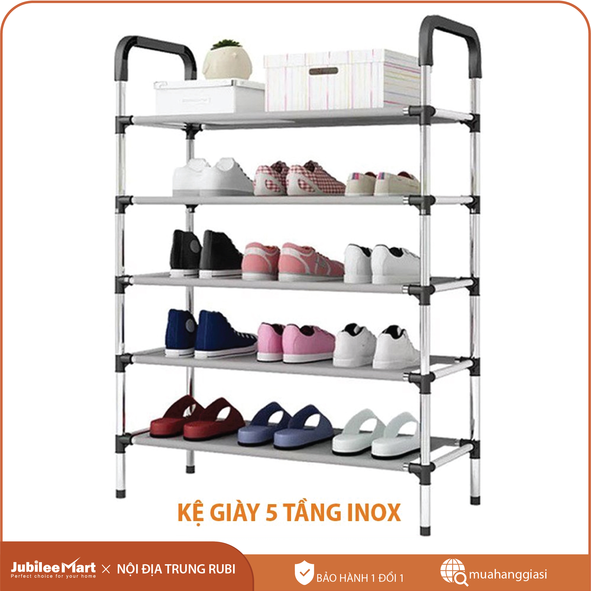 [HÀNG MỚI - GIAO MÀU NGẪU NHIÊN] Kệ giày dép 5 tầng LOẠI 1 khung nhôm, Giá để giày nhôm 5 tầng, kệ để giầy dép,kệ để đồ,kệ sách, ke giay dep, đồ nội thất - Kệ giày cứng cáp - Hàng chất lượng cao