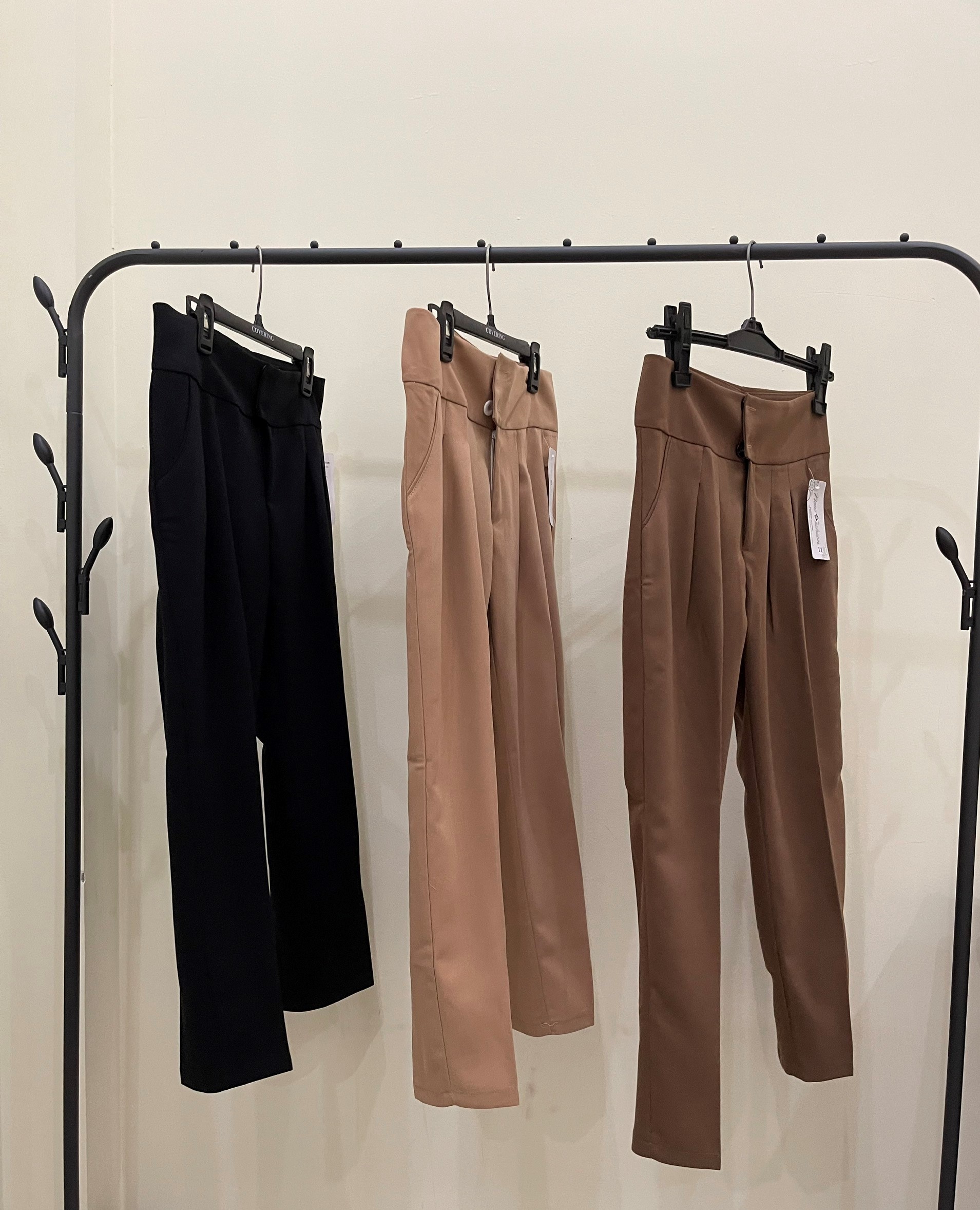 Quần tây nữ baggy 9 tấc màu đen