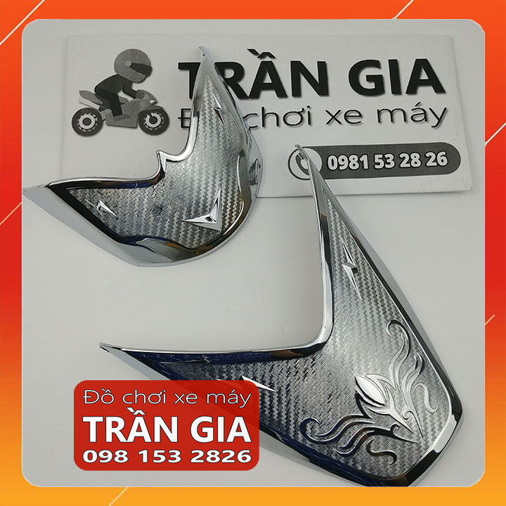 [FreeshipMAX] Bộ ốp mỏ dè trước sau xe LEAD 2022-2023-2024 đời mới nhất xi inox crom chỉ mũi dè - phụ kiện trang trí đồ kiểng