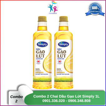Combo 2 chai Dầu gạo lứt Simply 1L