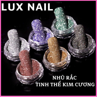 Nhũ rắc nail kim cương , hũ nhũ mịn tinh thể kim cương rắc móng ánh diamond lấp lánh siêu sáng