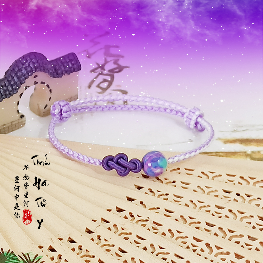 Vòng Tay Phong Thủy, Vòng Tay May Mắn Chỉ Đỏ, Vòng Tay Handmade DIY Như Ý Kết Mix Đá Ngân Hà Galaxy [Tinh Hà Tử Y] - Quà Tặng Lễ Tình Nhân 14-2, Quốc Tế Phụ Nữ 8-3, Thất Tịch 7-7, Phụ Nữ Việt Nam 20-10