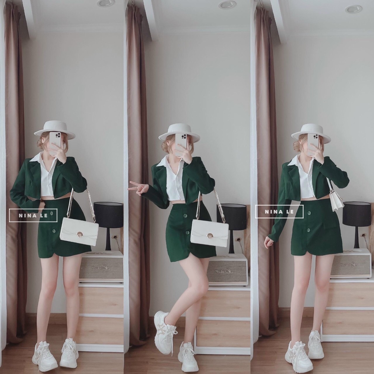 Set đồ vest nữ ngắn siêu xinh xắn thời trang trẻ , tôn dáng sang chảnh cho các chị em dx