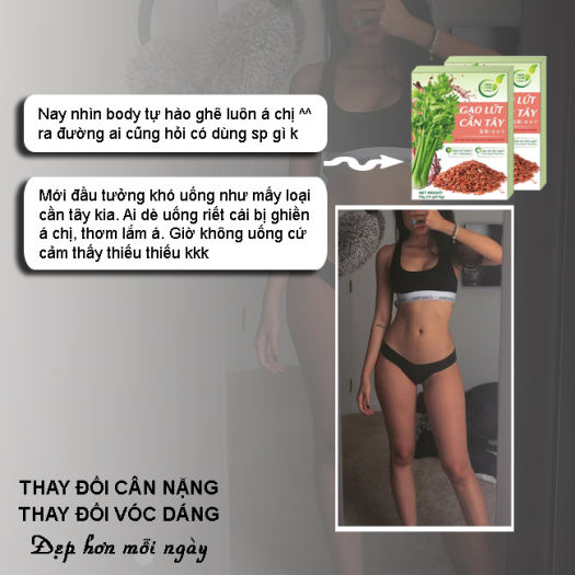 GẠO LỨT CẦN TÂY - Giữ dáng đẹp da thanh lọc cơ thể