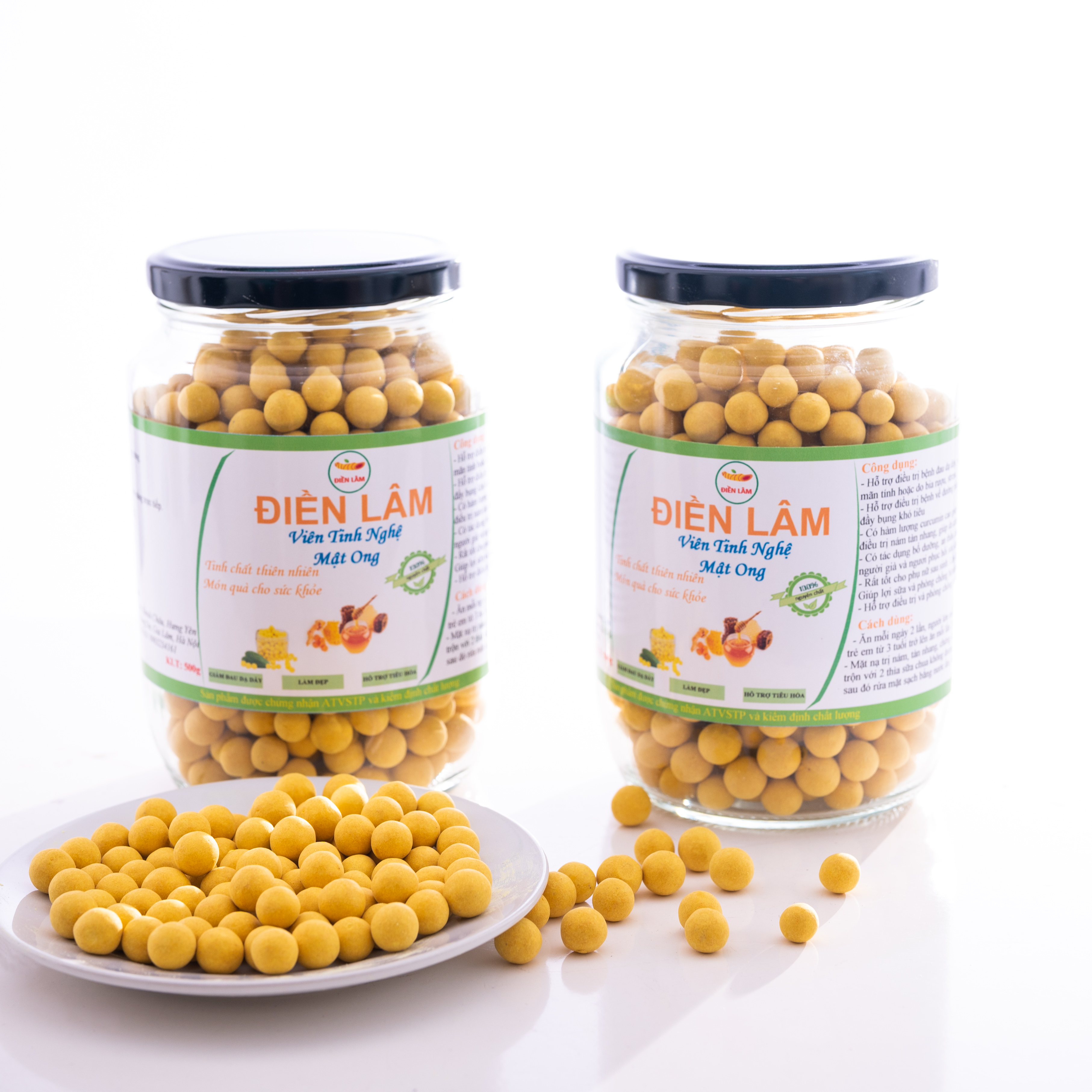 Viên tinh nghệ mật ong Điền Lâm hộp 1kg ( Đặc biệt phù hợp với người bị viêm loét dạ dầy, Phụ nữ sau sinh, phụ nữ thích làm đẹp) (viên tinh nghệ ) ( viên tinh nghệ sữa ong chúa) ( vien tinh nghe mat ong)