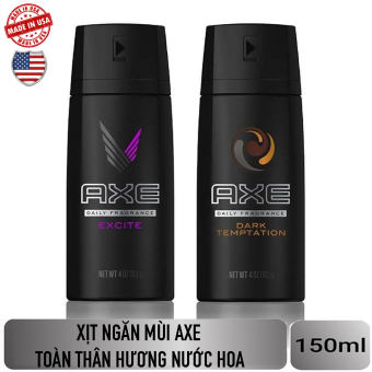 2 CHAI XỊT KHỬ MÙI TOÀN THÂN AXE - HÀ LAN - 150ml/chai