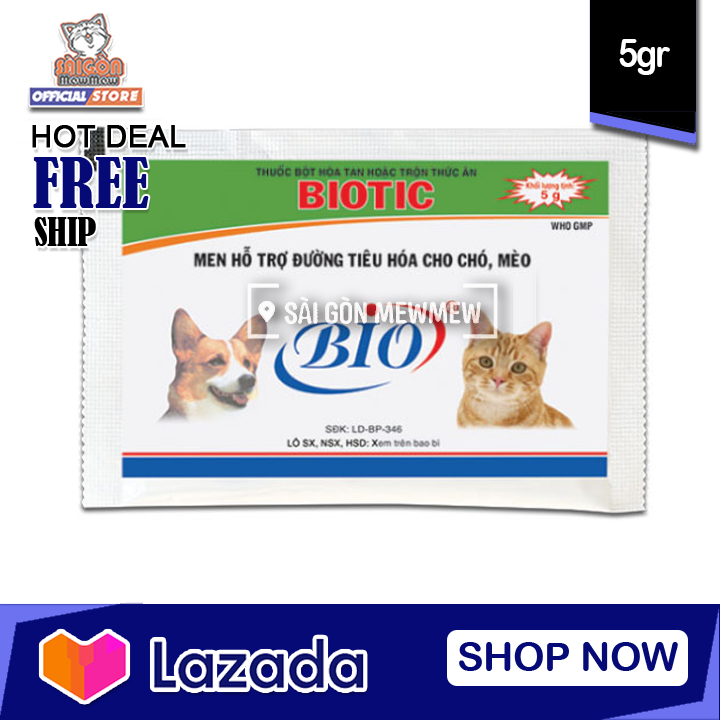 Men tiêu hóa biotic cho thú cưng 5gr
