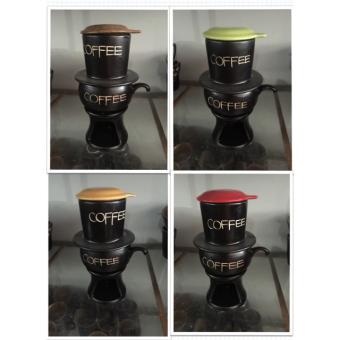 Bộ phin cà phê liên bếp hâm cà phê gốm sứ Bát Tràng