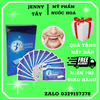 Hộp 7 Miếng dán trắng răng 3D White Teeth Whitening Strips, miếng dán trắng răng 5d miếng dán trắng răng chính hãng, miếng dán trắng răng crest 3d white - .