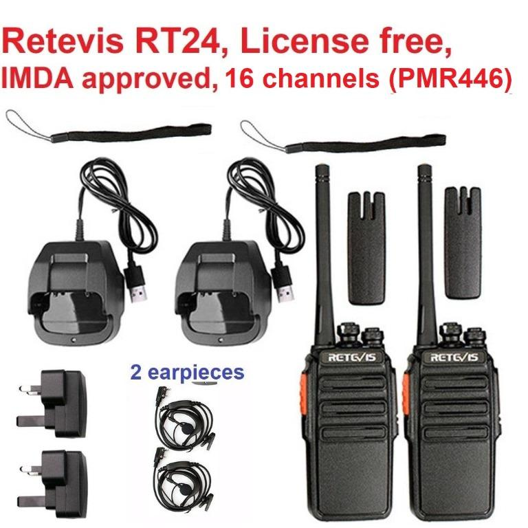 IMDA approved, license free Retevis RT45 PMR Radio (Personal