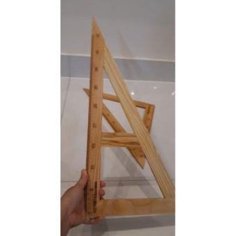 Bộ thước Eke tam giác vuông gỗ sồi - Thước hình học toán học giáo viên