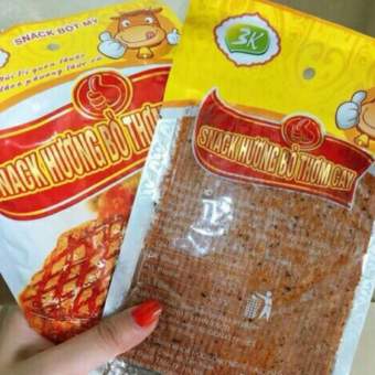 10 gói snack bò miếng thơm cay