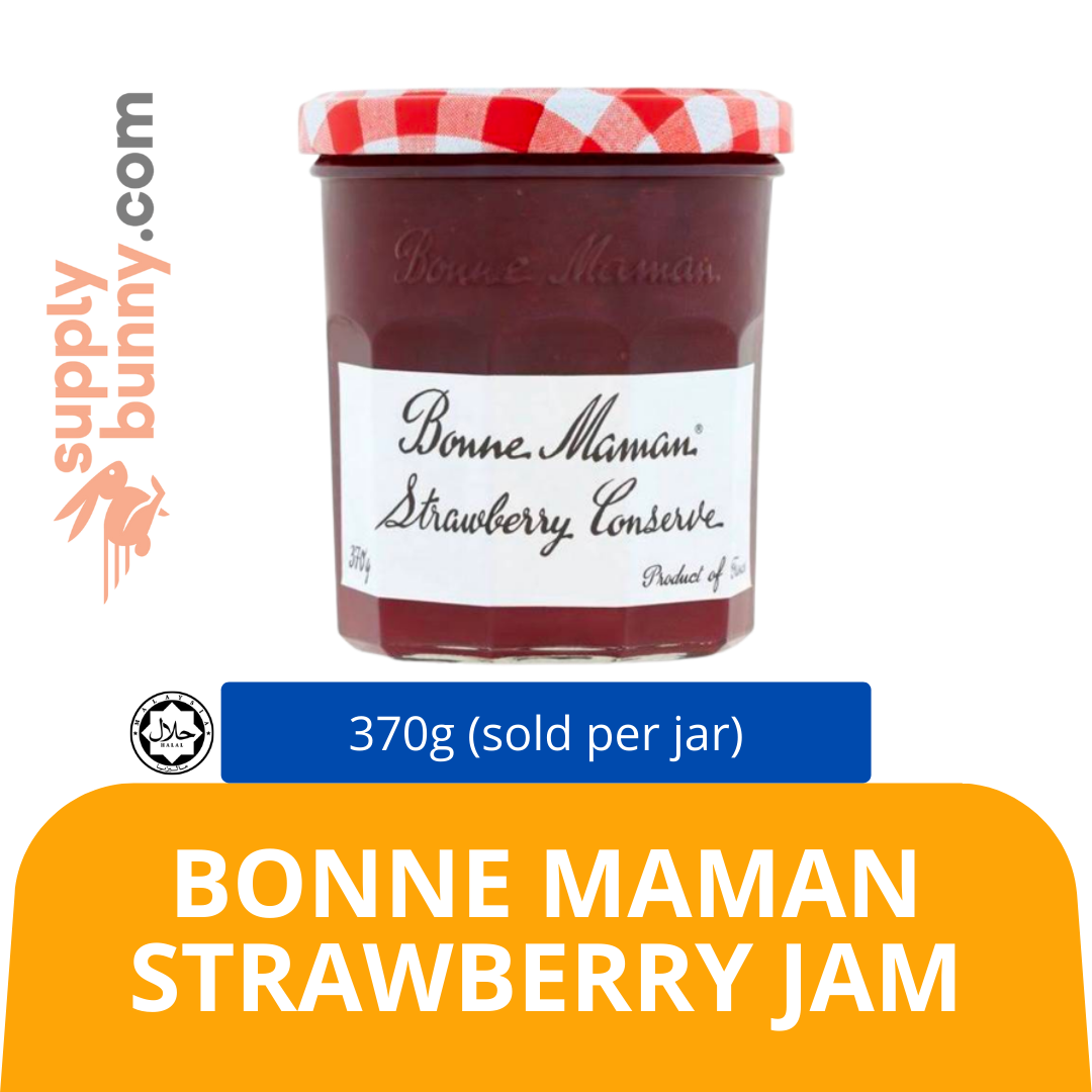 Bonne Maman Strawberry Jam 370g (sold per jar) Le Cakery