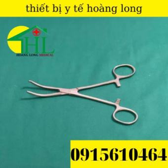 Panh Y Tế, Panh Gắp Phẫu Thuật, Pen Kẹp Y Tế, Panh Cong Có Mấu 14cm - Hàng Pakistan