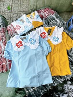 Áo babydoll cổ bèo chất kate đẹp