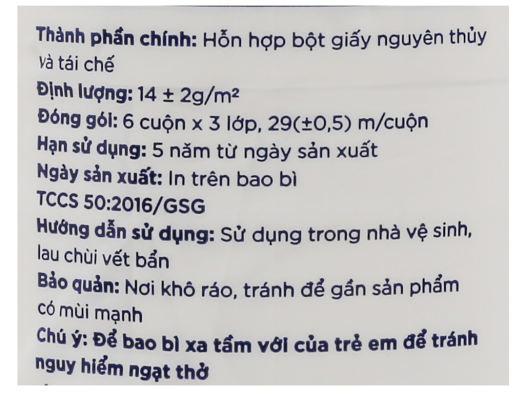 6 cuộn giấy vệ sinh Bless You Famille 3 lớp
