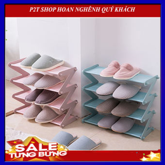 KỆ GIẦY DÉP ĐA NĂNG CHỮ Z 4 TẦNG TIỆN LỢI