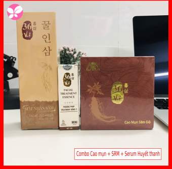 cao mụn sâm đỏ + mật sâm 36 vị +Serum đông y 36 vị 5ml- hàng chính hãng Meea