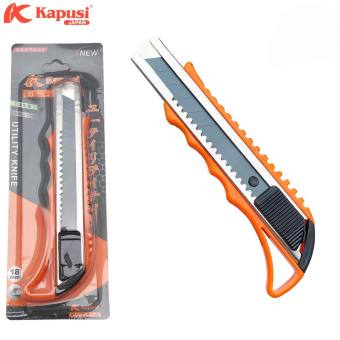 Dao rọc giấy đa năng 18mm hãng Kapusi K-8746, dao trổ cố định lưỡi dao siêu sắc, khung kim loại siêu bền, dao cắt decal, dao cắt giấy, rọc băng dính, dao rọc giấy A100 cắt thùng bìa carton, dao rọc giấy to, dao đa năng
