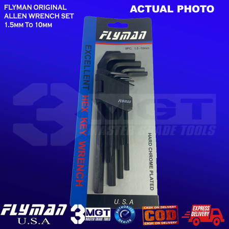 Original Flyman 9 Pcs. Allen Wrench Set Long