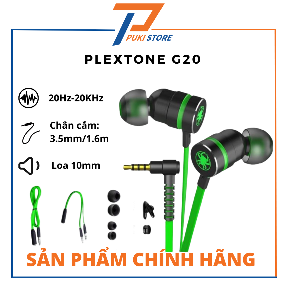 Tai Nghe Gmaing Plextone G20 - Tai nghe gaming nhét tai jack 3.5