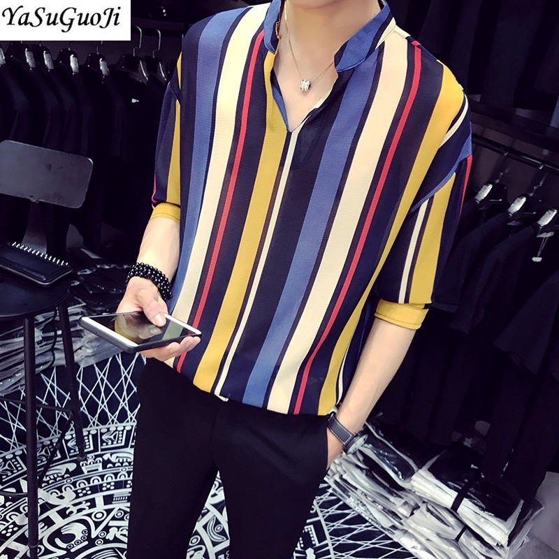 vertical striped shirts for men
