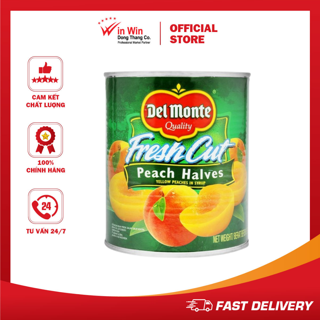 Đào ngâm đường del monte 825g - date 15/07/2024