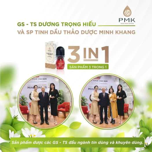 Tinh dầu thảo dược thiên nhiên Phúc Minh Khang 3 trong 1 chỉ cần bôi không cần uống hết ho hết sổ mũi long đờm