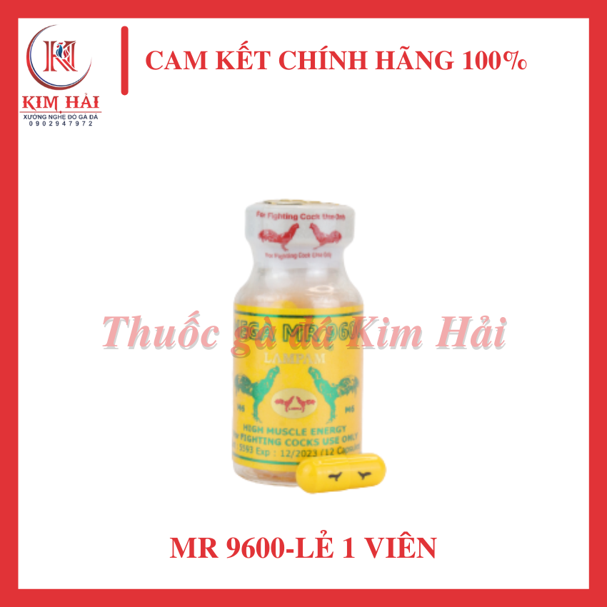 Mega MR 9600 LAMPAM Thái Lan -Lẻ 1 viên-[uống trước đá]-Tăng Thể lực cho gà đá trước trận đấu.gà tăng bo,máu lửa.lì đòn,phản công mạnh mẽ.