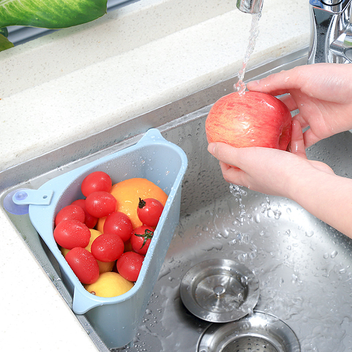 Rổ Lọc Rác - Giỏ Đựng Dụng Cụ Bồn Rửa Bát , Rổ Tam Giác Lọc Rác Bồn Rửa Bát Tiện Lợi