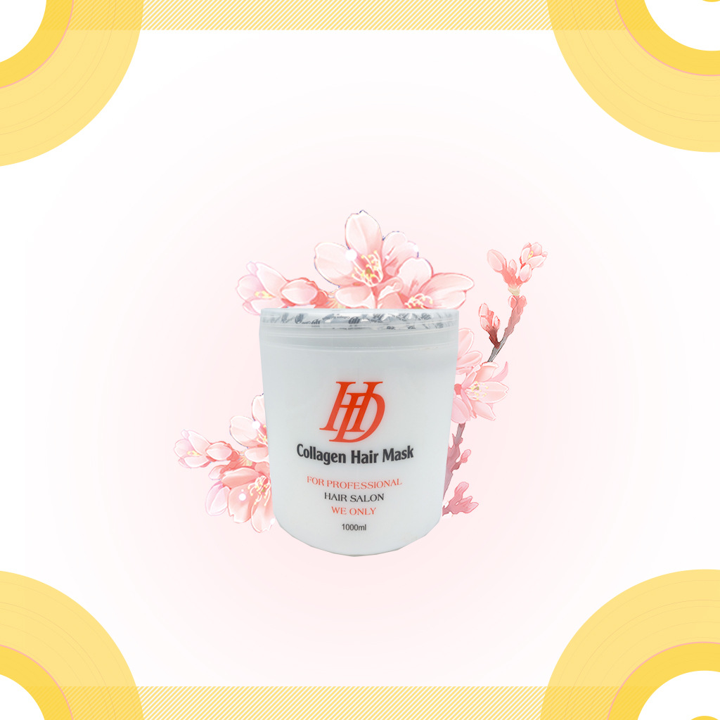 Ủ tóc, Kem hấp tóc, kem ủ tóc Hồng Đạt, ủ tóc collagen phục hồi tóc hư tổn 1000ml - Roxy Cosmetics 909