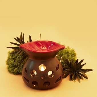 ĐÈN XÔNG, ĐỐT, KHUẾCH TÁN TINH DẦU NẾN HÌNH TRÁI TIM Bát Tràng