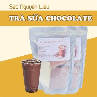 Trà Sữa Tự Pha Set Lớn Nguyên Liệu Trà Sữa Socola Nấu Được 42-45 ly Chuẩn Vị Bếp Cute