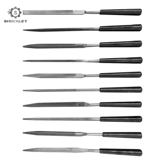 Shockley Bộ 10 Cái/5 Cái Dũa Kim Loại Kim Cương Mini Dũa Kim Tròn Siêu Nhỏ Bộ Dũa Phẳng Hình Vuông Tam Giác Dụng Cụ Dũa Tinh Xảo Trang Sức Đá Gỗ Thủy Tinh Cho Thợ Kim Hoàn Thủ Công Sở Thích 3X140Mm